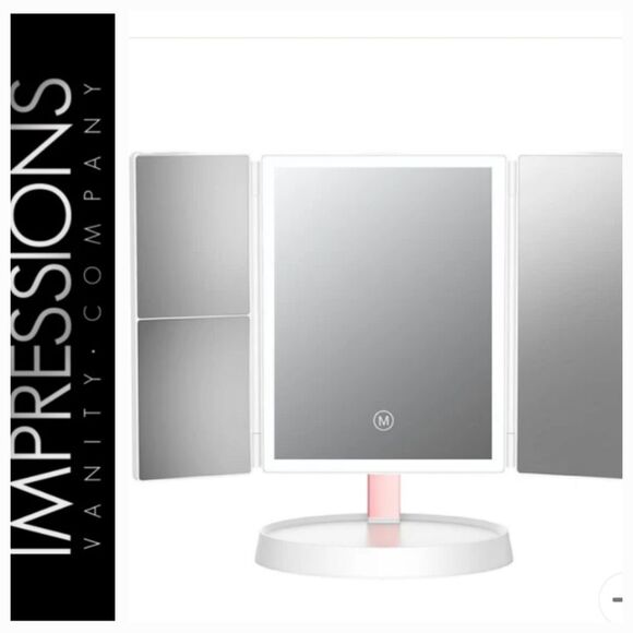 Impressions Infinity Trifold LED Makeup Mirror w/Magnification - Picture 1 of 12